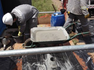 Execução de enchimento do 